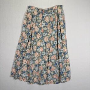 vintage talbots petite skirt Floral‎ Pleated size 12 pastel